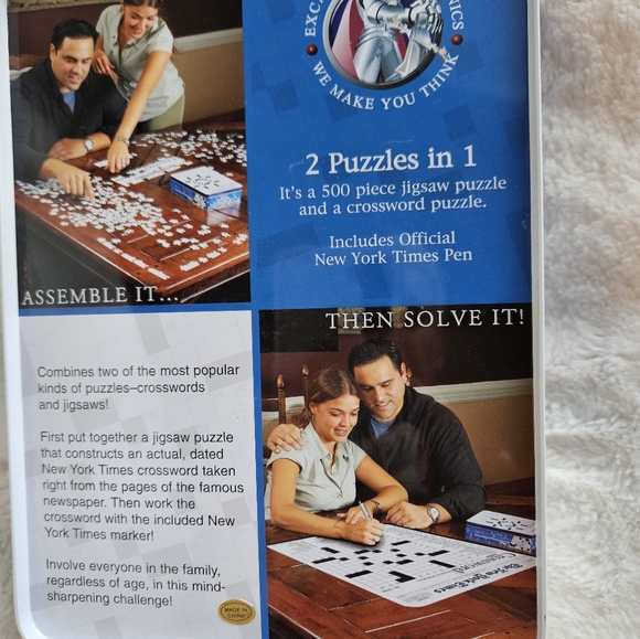 NEW The New York Times crossword puzzle in a 500-piece puzzle. Creative gift - Picture 2 of 3